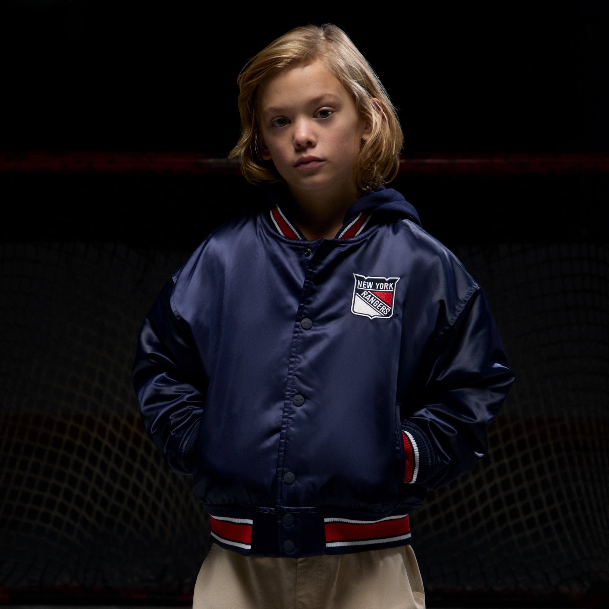Kids Kith Kith Kids for the New York Rangers Gorman Jacket - Nocturnal