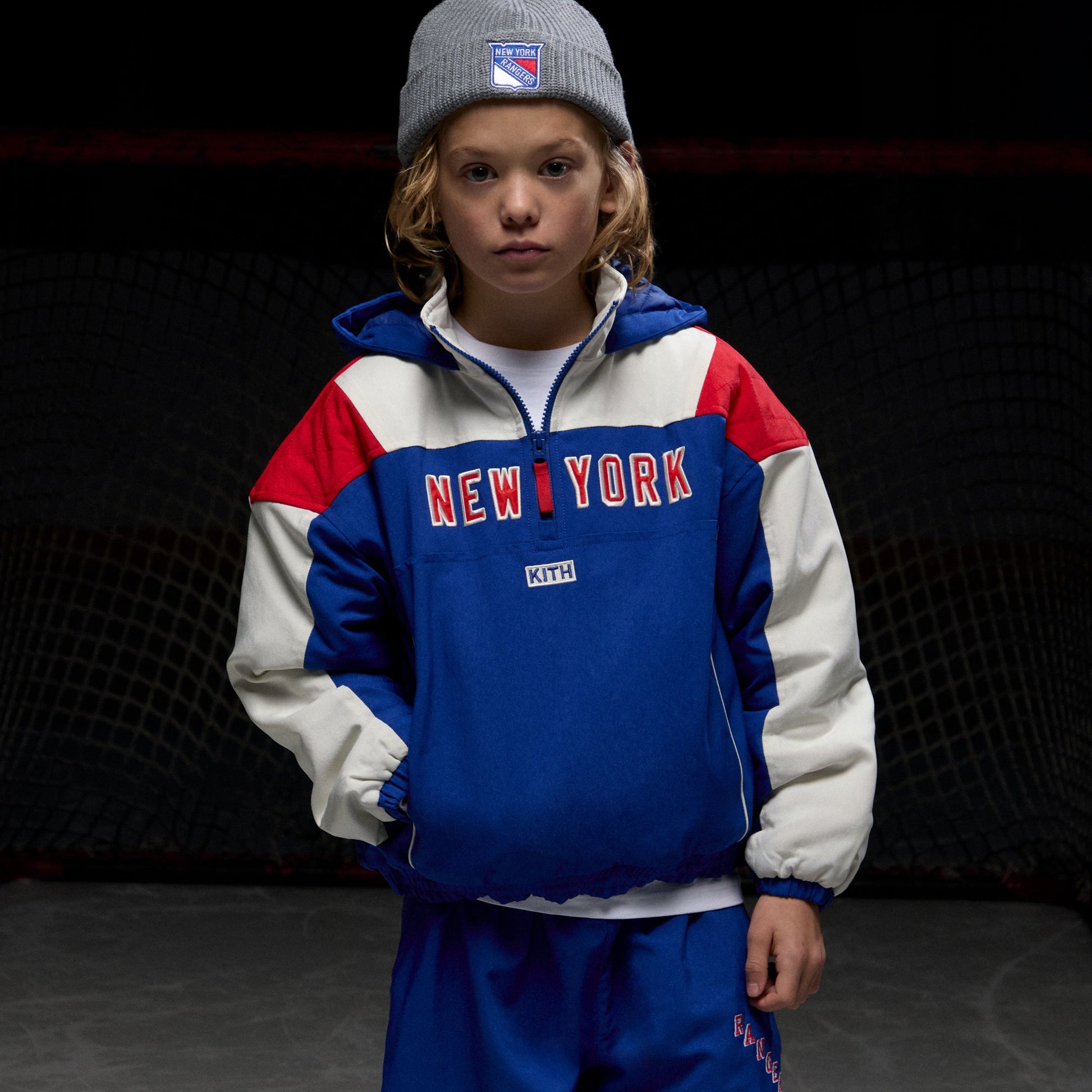 Kids Kith Kith Kids & '47 for the New York Rangers Brand Mia Beanie - Light Heat