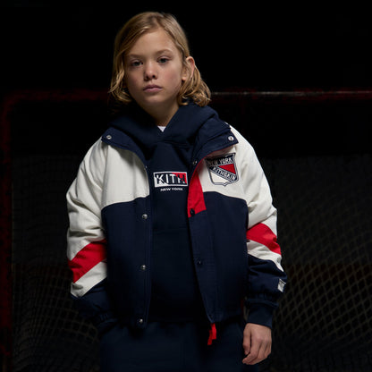 Kids Kith Kith Kids for the New York Rangers Nylon Padded Jacket - Nocturnal