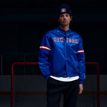 Men Kith Kith for the New York Rangers Satin Bomber Jacket - Cyclone