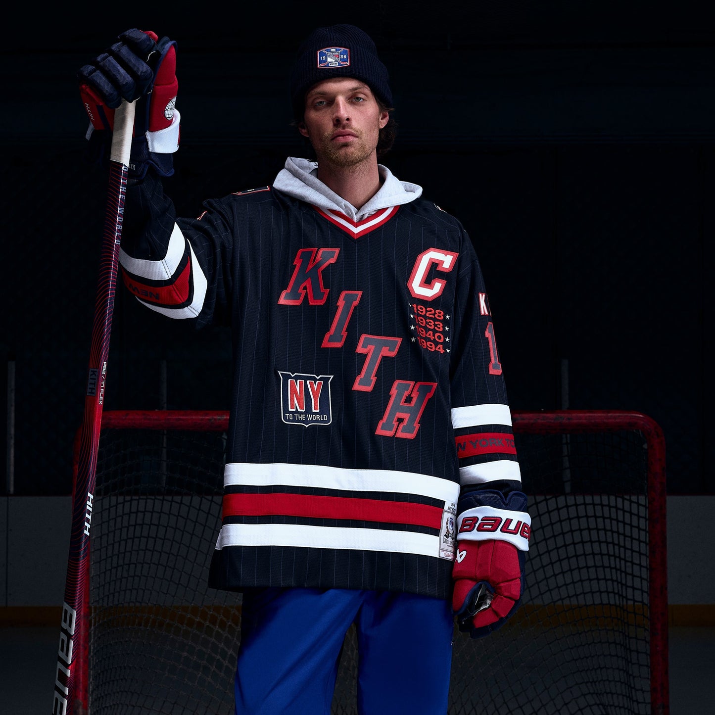 Men|Women Kith Kith & Bauer for the New York Rangers Vapor Hyperlite 2 Hockey Stick (