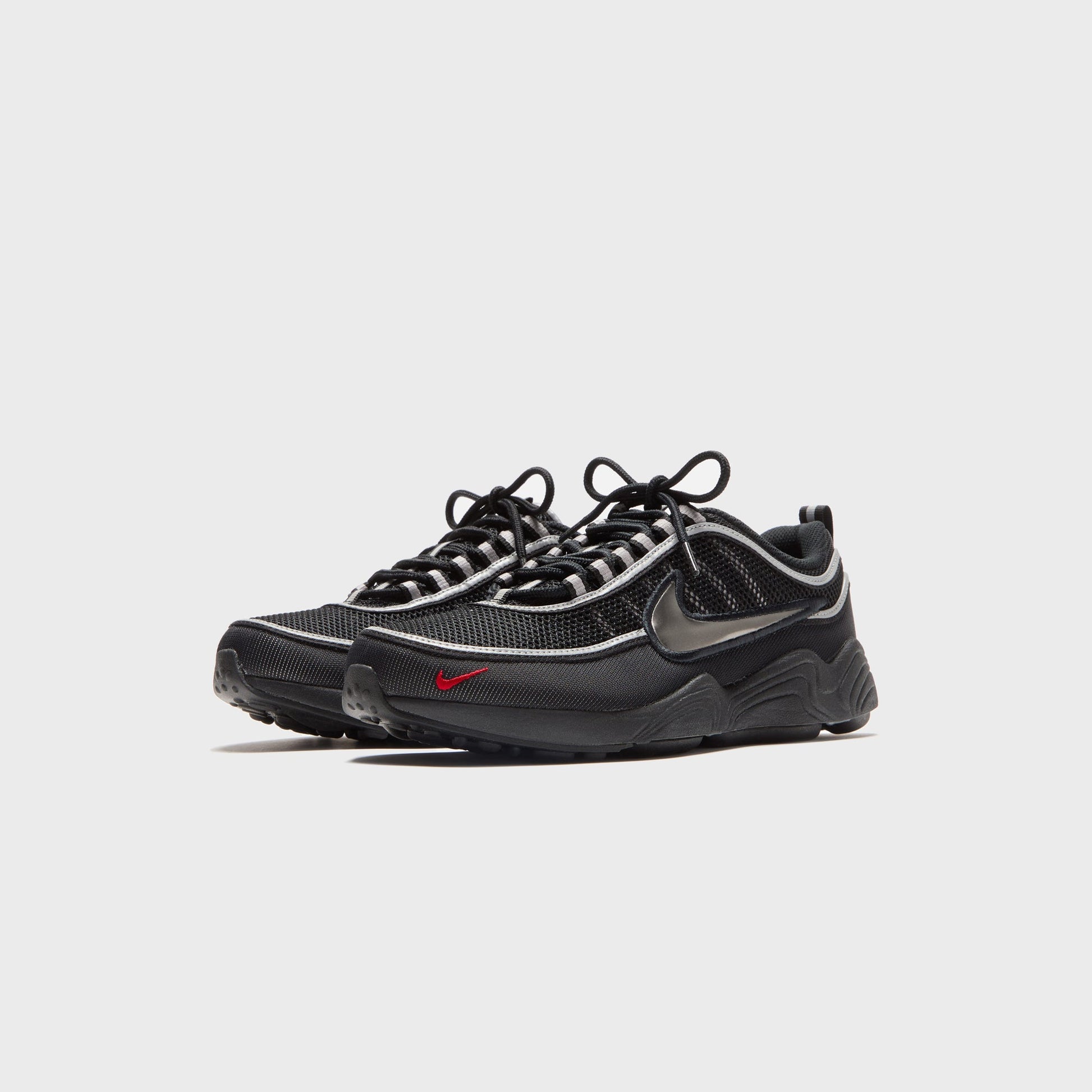 Men Kith Nike Air Zoom Spiridon - Black / Metallic Silver / Sport Red
