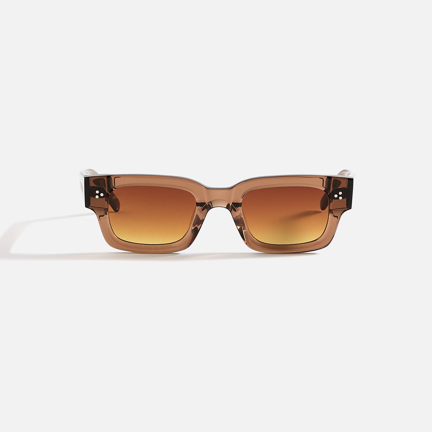Men Kith AKILA Syndicate Sunglasses - Brown / Amber Gradient