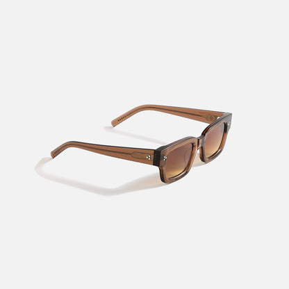 Men Kith AKILA Syndicate Sunglasses - Brown / Amber Gradient