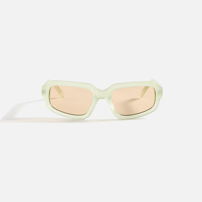 Men Kith AKILA Jupiter Sunglasses - Honeydew / Light Brown