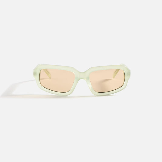 Men Kith AKILA Jupiter Sunglasses - Honeydew / Light Brown