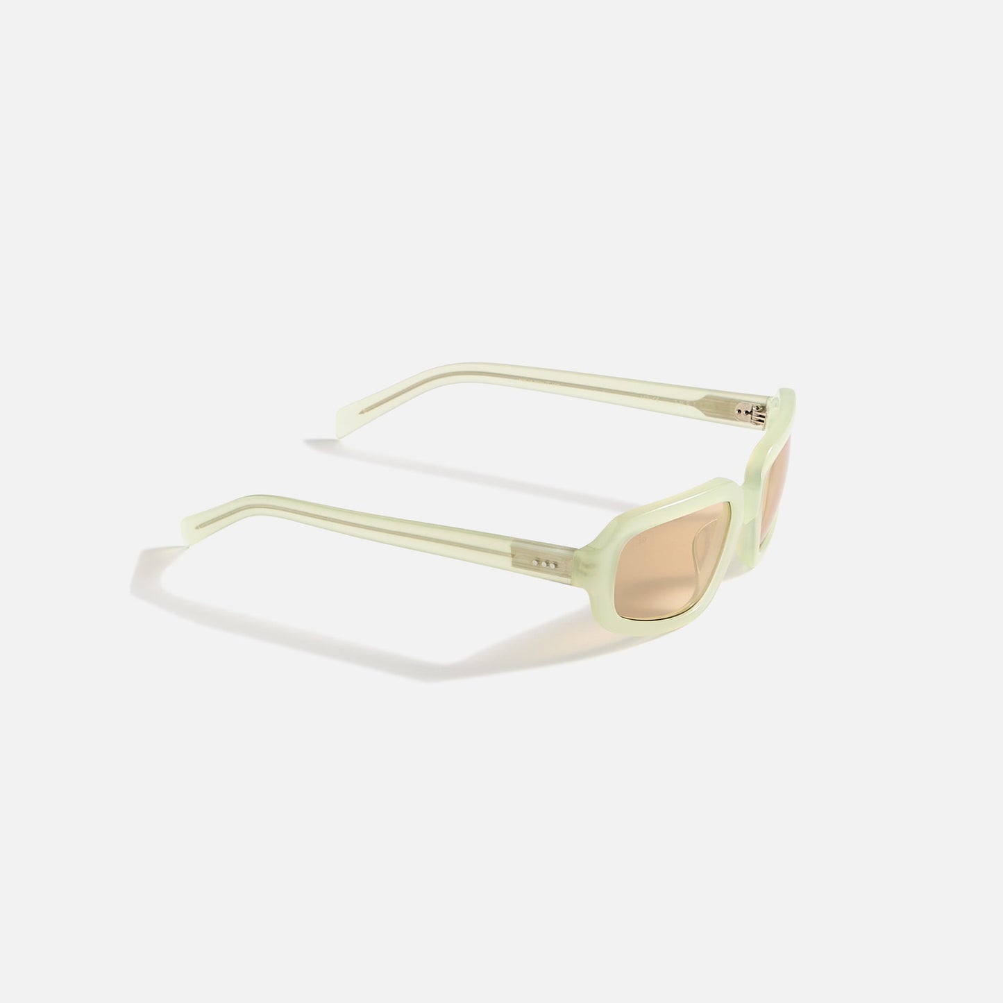 Men Kith AKILA Jupiter Sunglasses - Honeydew / Light Brown