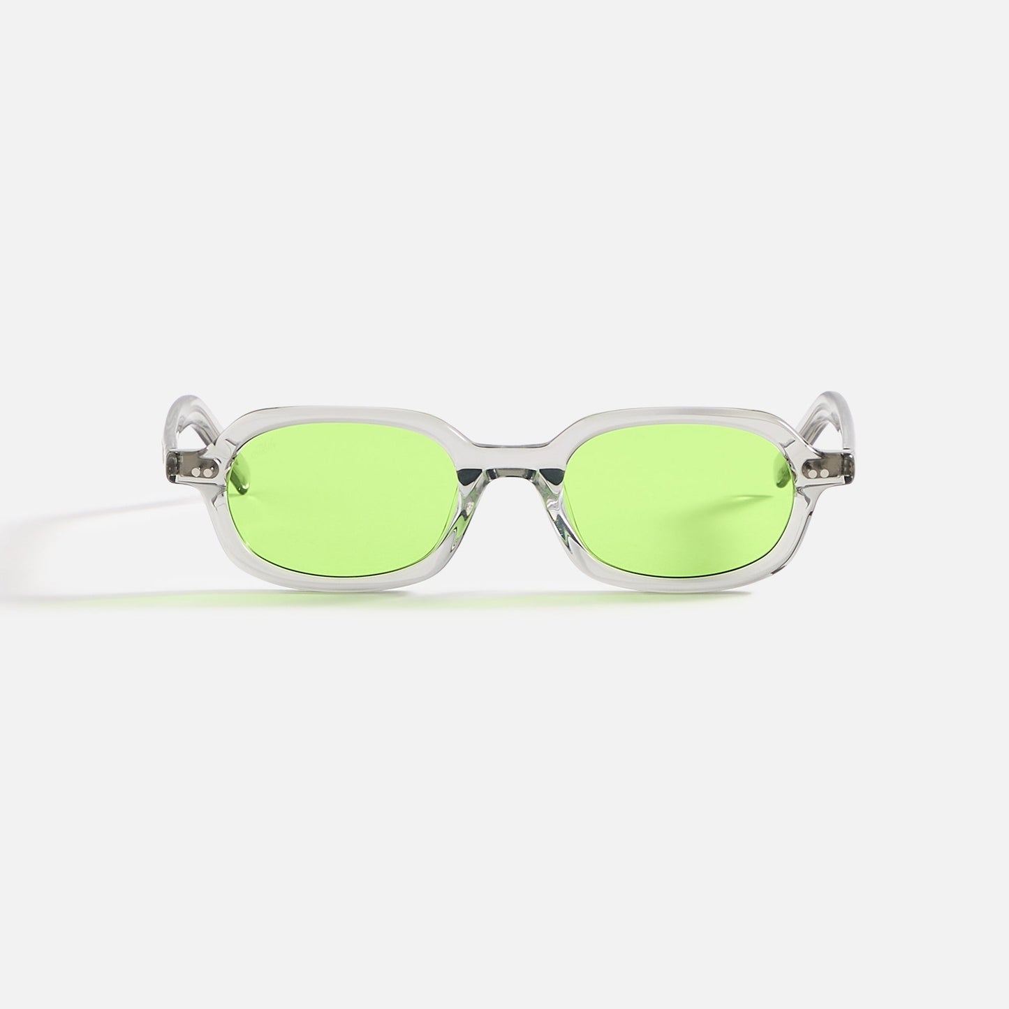 Men Kith AKILA Psyche Sunglasses - Grey / Apple Green