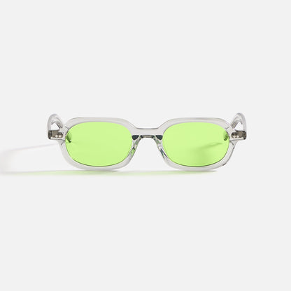 Men Kith AKILA Psyche Sunglasses - Grey / Apple Green