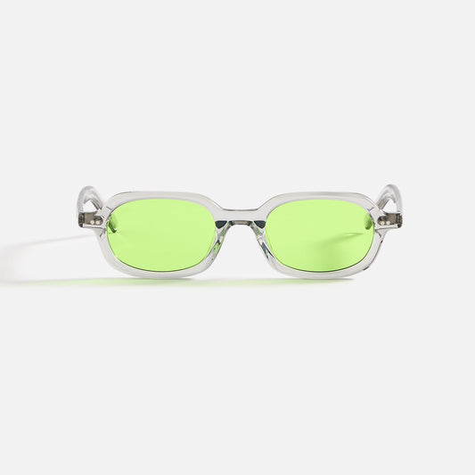 Men Kith AKILA Psyche Sunglasses - Grey / Apple Green