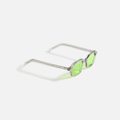 Men Kith AKILA Psyche Sunglasses - Grey / Apple Green