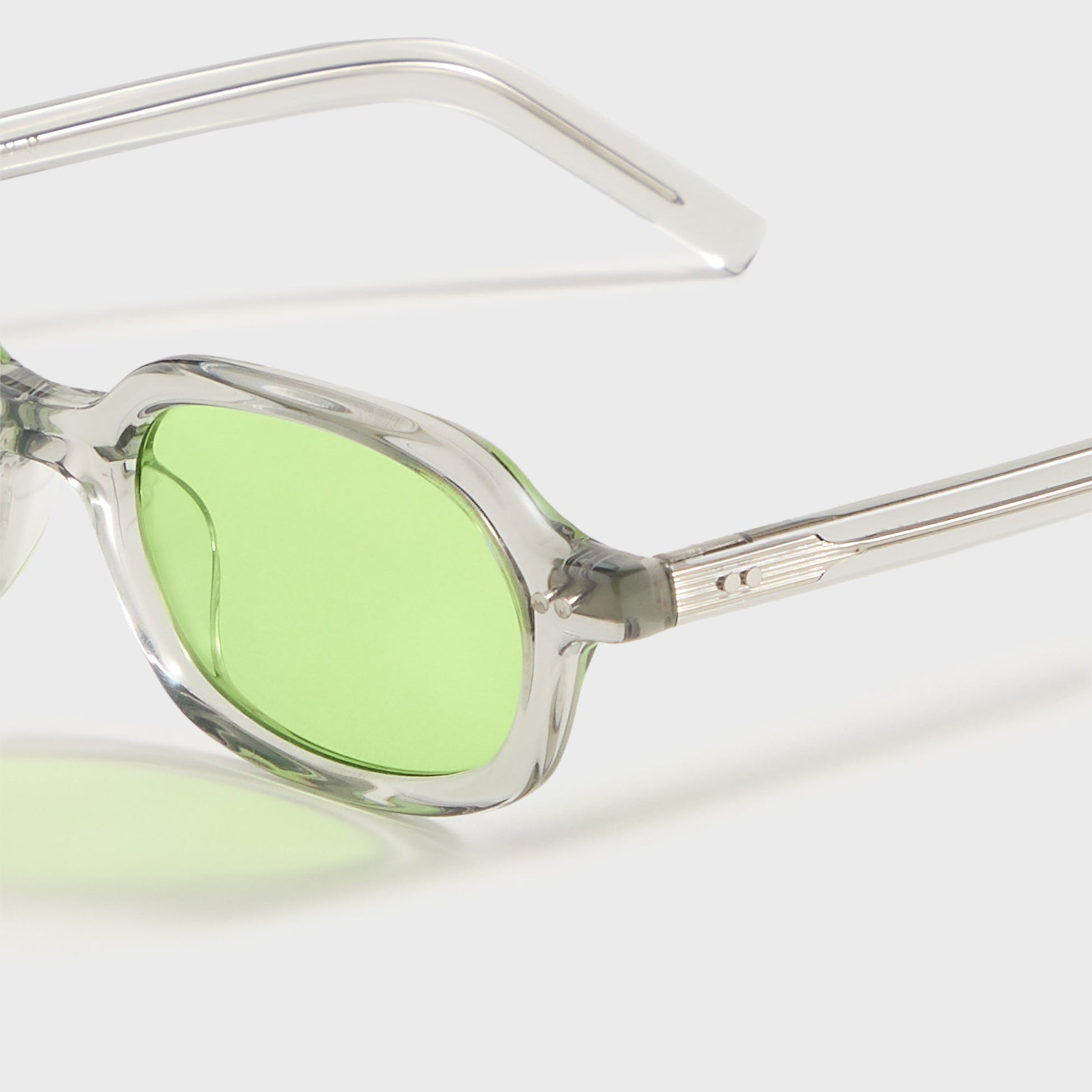 Men Kith AKILA Psyche Sunglasses - Grey / Apple Green