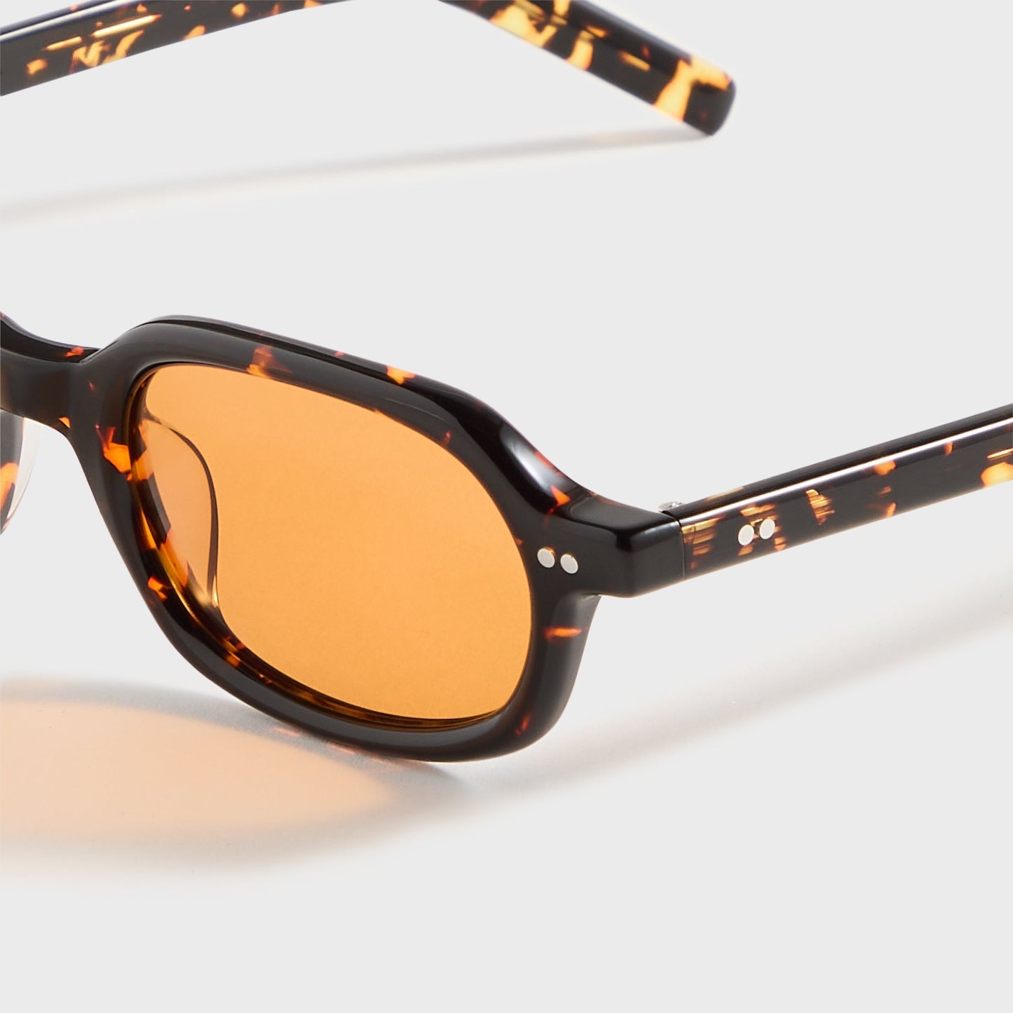 Men Kith AKILA Psyche Sunglasses - Tokyo Tortoise / Orange