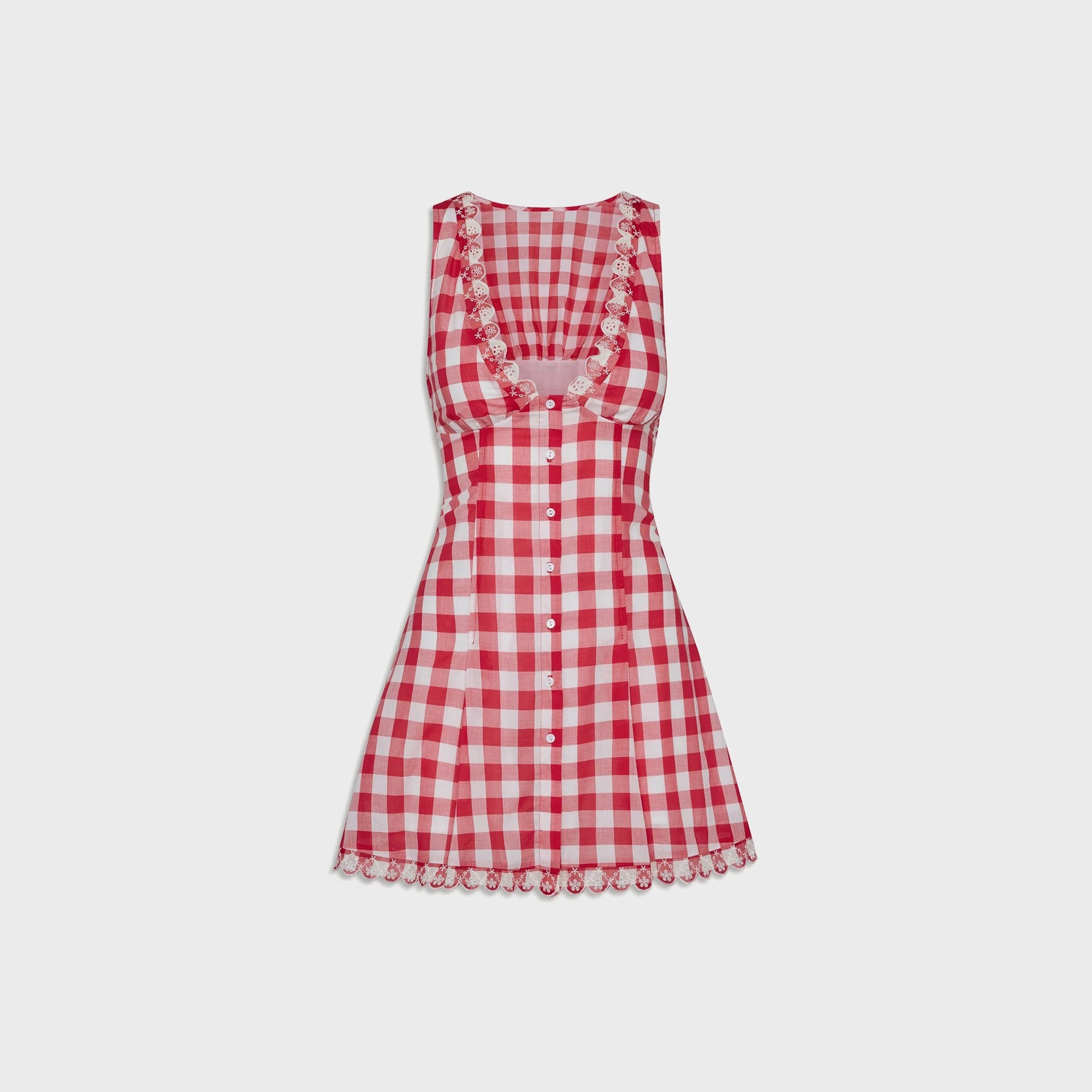 Women Kith Frankies Bikinis Farm Gauze Mini Dress - Malibu Picnic