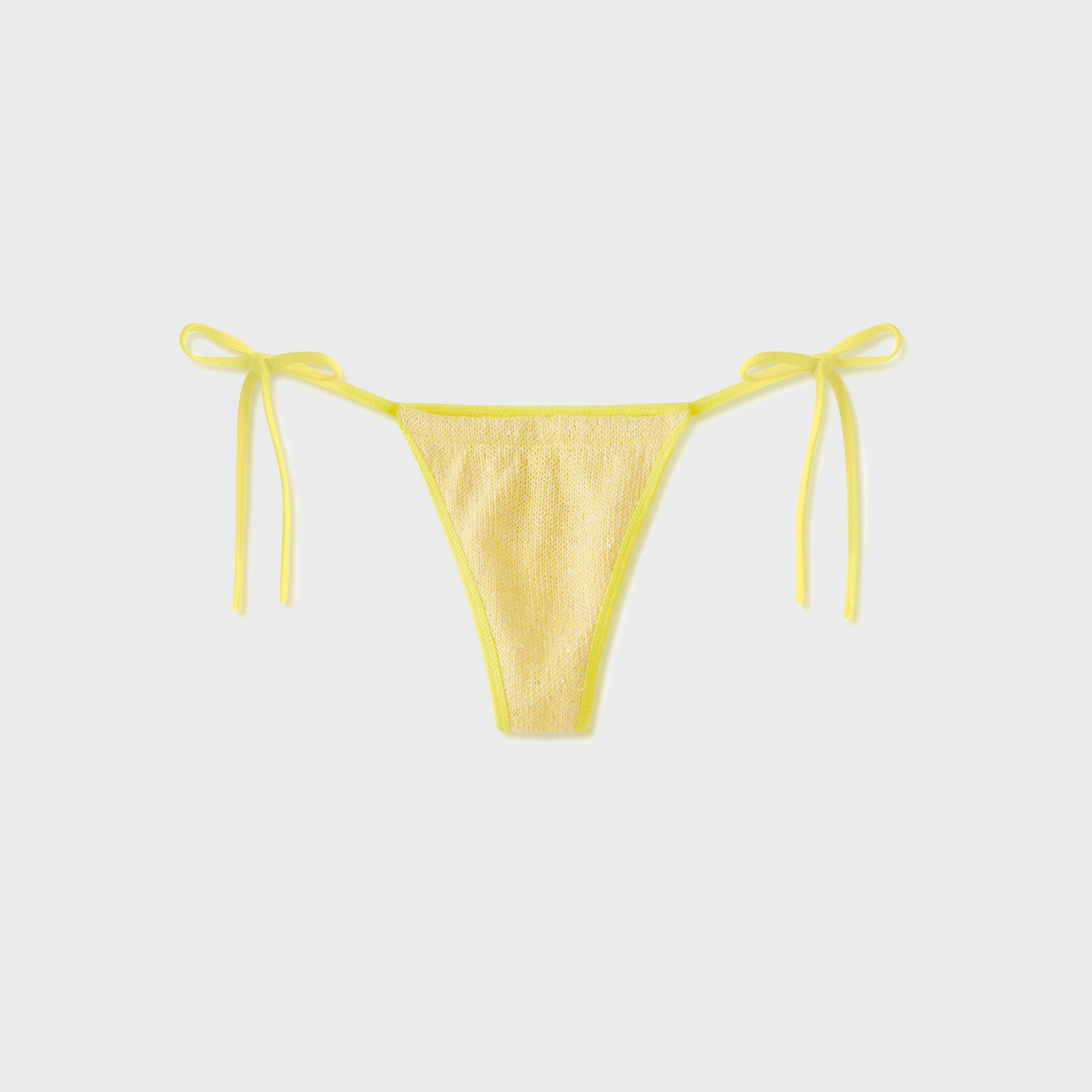 Women Kith Asta Resort Mia Bikini Bottom - Butter Yellow Sequin