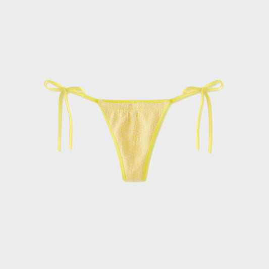 Women Kith Asta Resort Mia Bikini Bottom - Butter Yellow Sequin