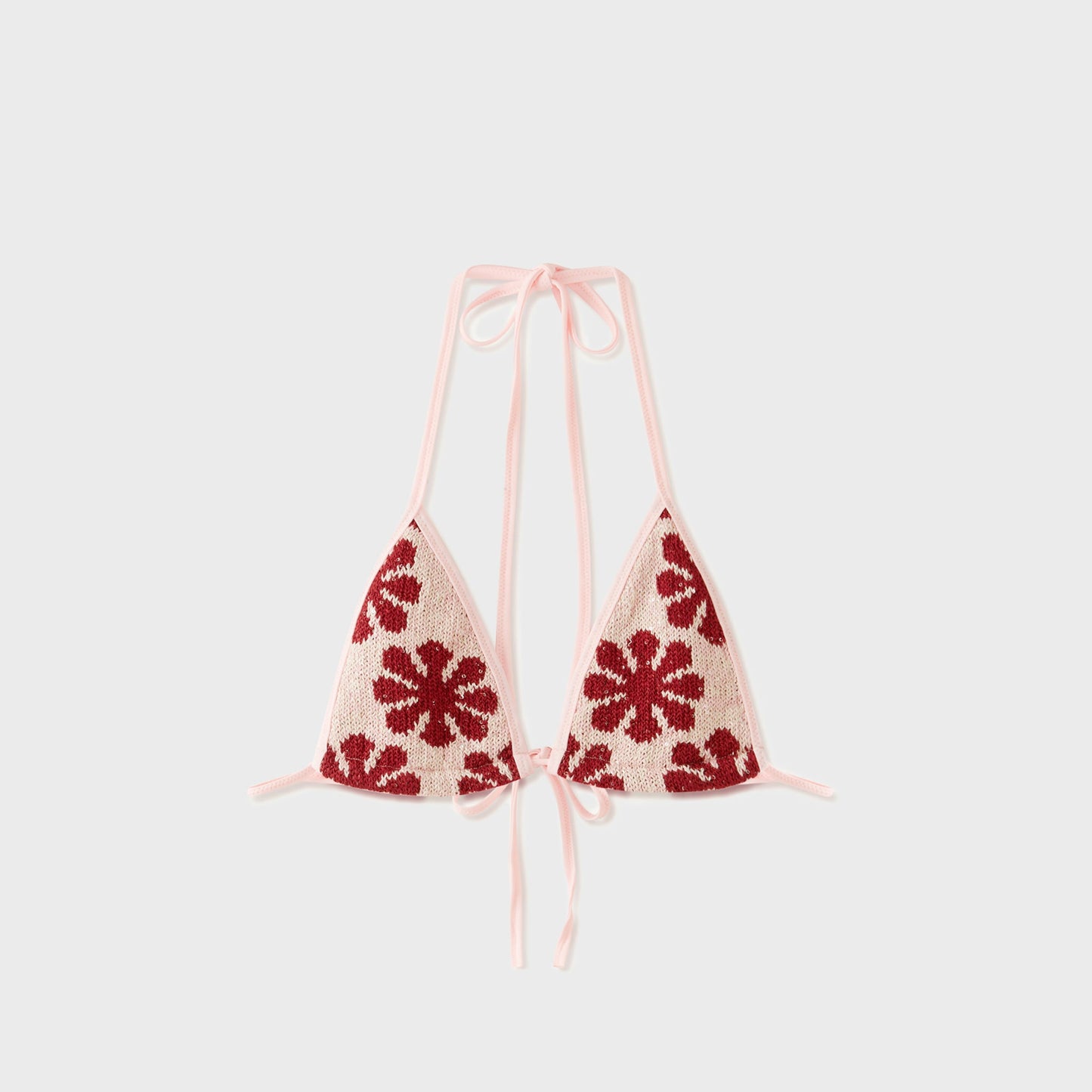 Women Kith Asta Resort Lio Jacquard Bikini Top - Pink Delilah