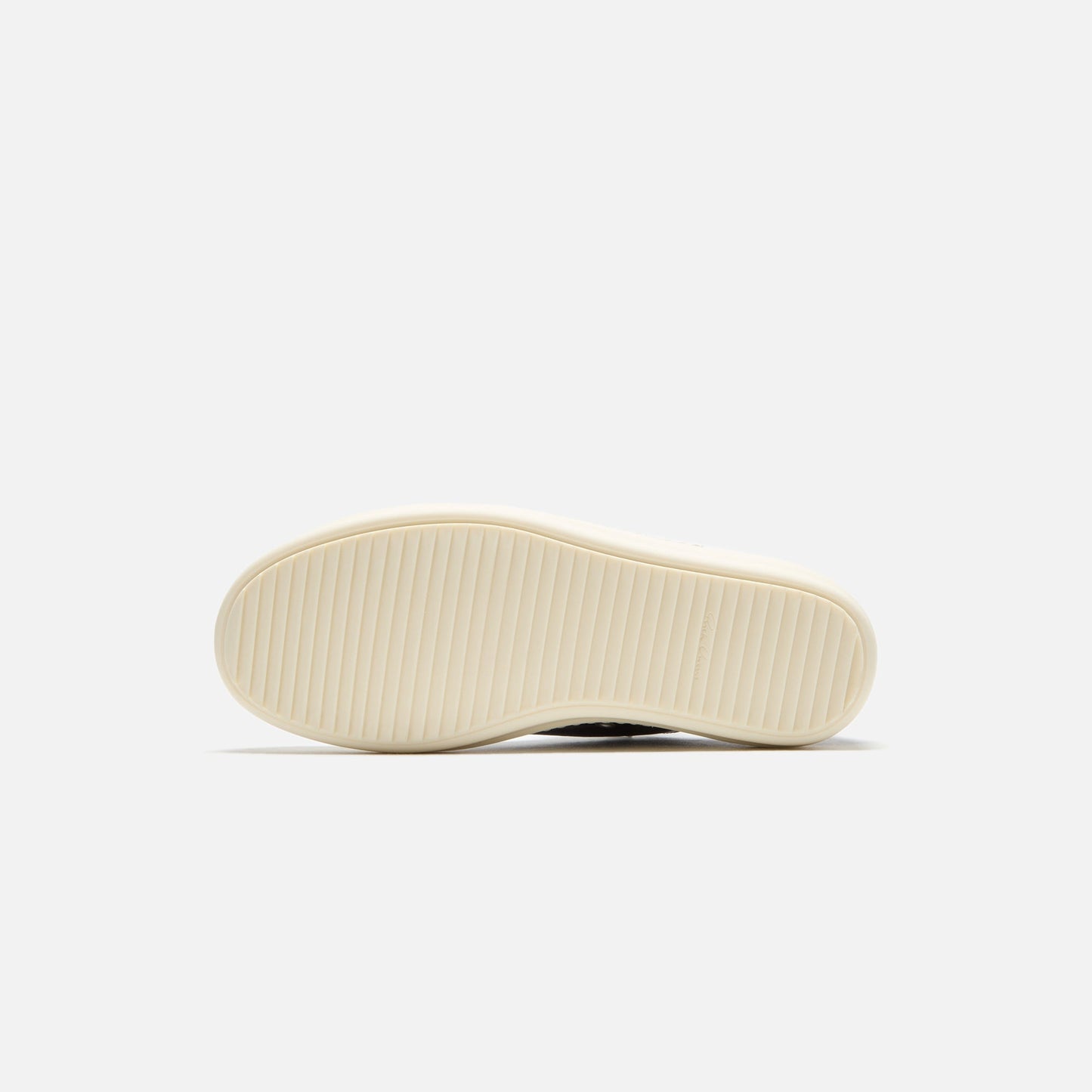 Men Kith Rick Owens Low Sneakers Scarpe In Pelle - Black / Milk / Milk