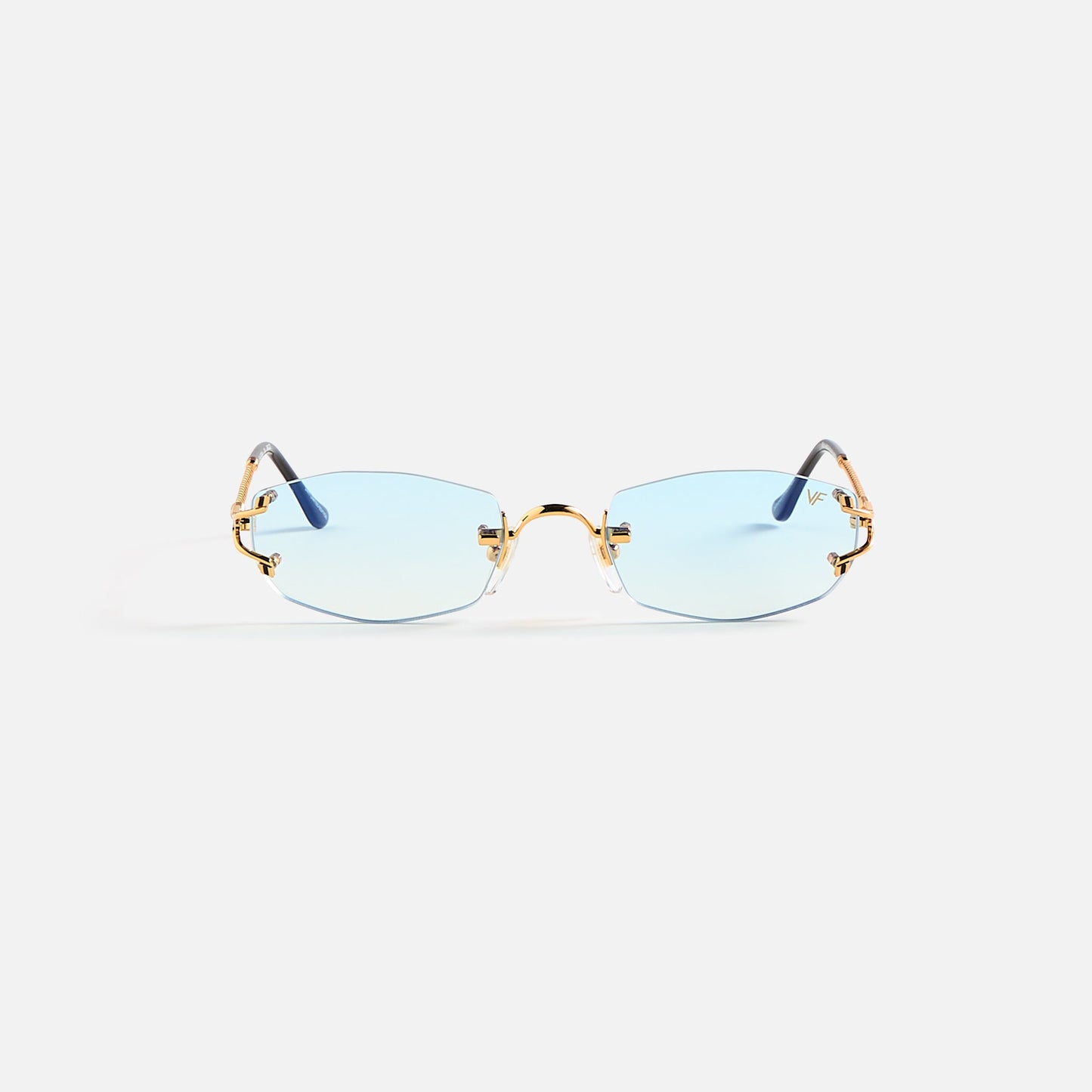Men Kith Vintage Frames Aspen Drill Mount 24KT Gold - Blue