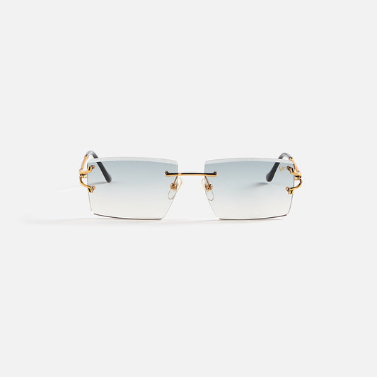Men Kith Vintage Frames Icon Drill Mount 24kt Yellow Gold - Blue