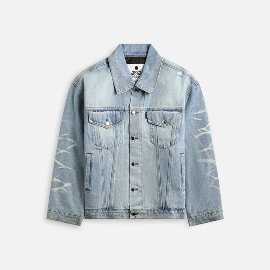 Men Kith Noon Goons Jailhouse Quilted Denim Jacket - Beach Blue