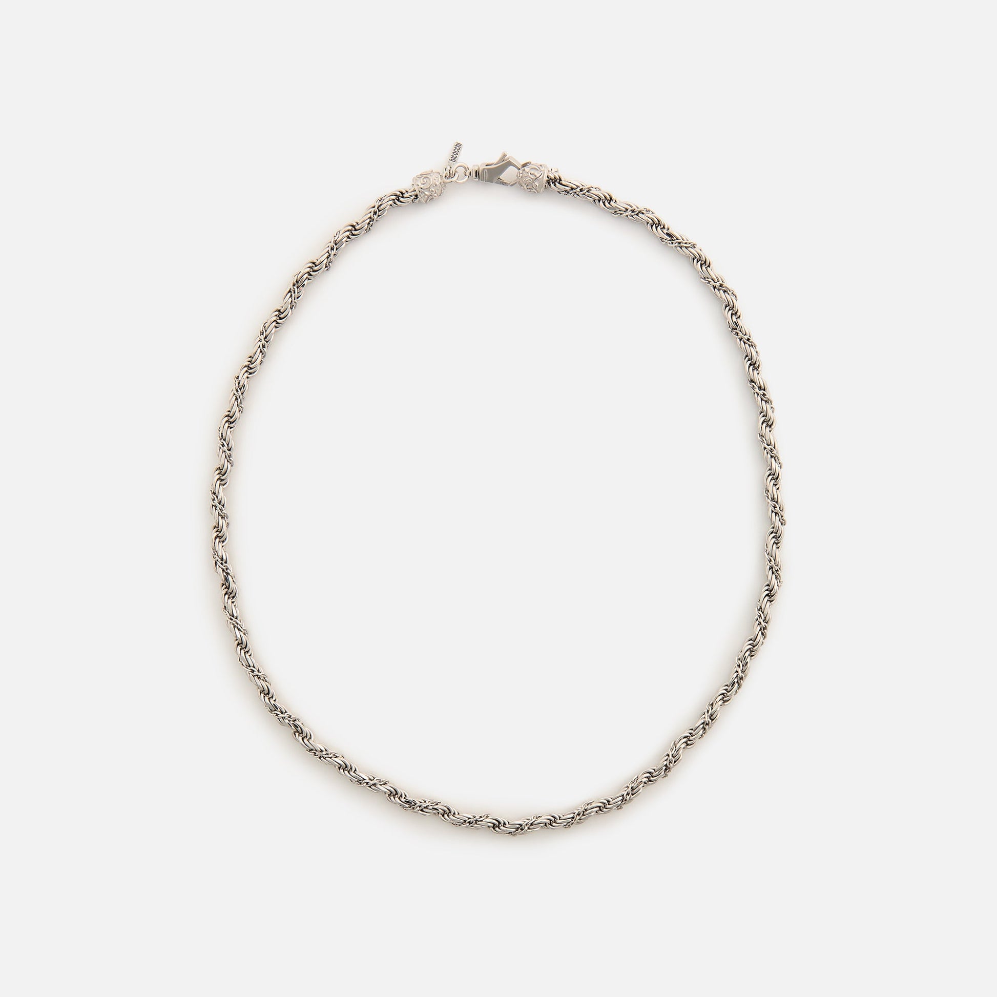 Men Kith Emanuele Bicocchi Wrapped Rope Chain Necklace (Small) - Silver