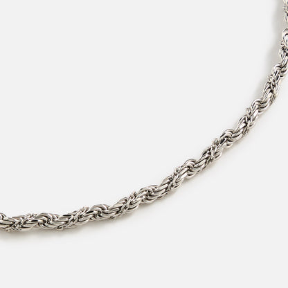 Men Kith Emanuele Bicocchi Wrapped Rope Chain Necklace (Small) - Silver