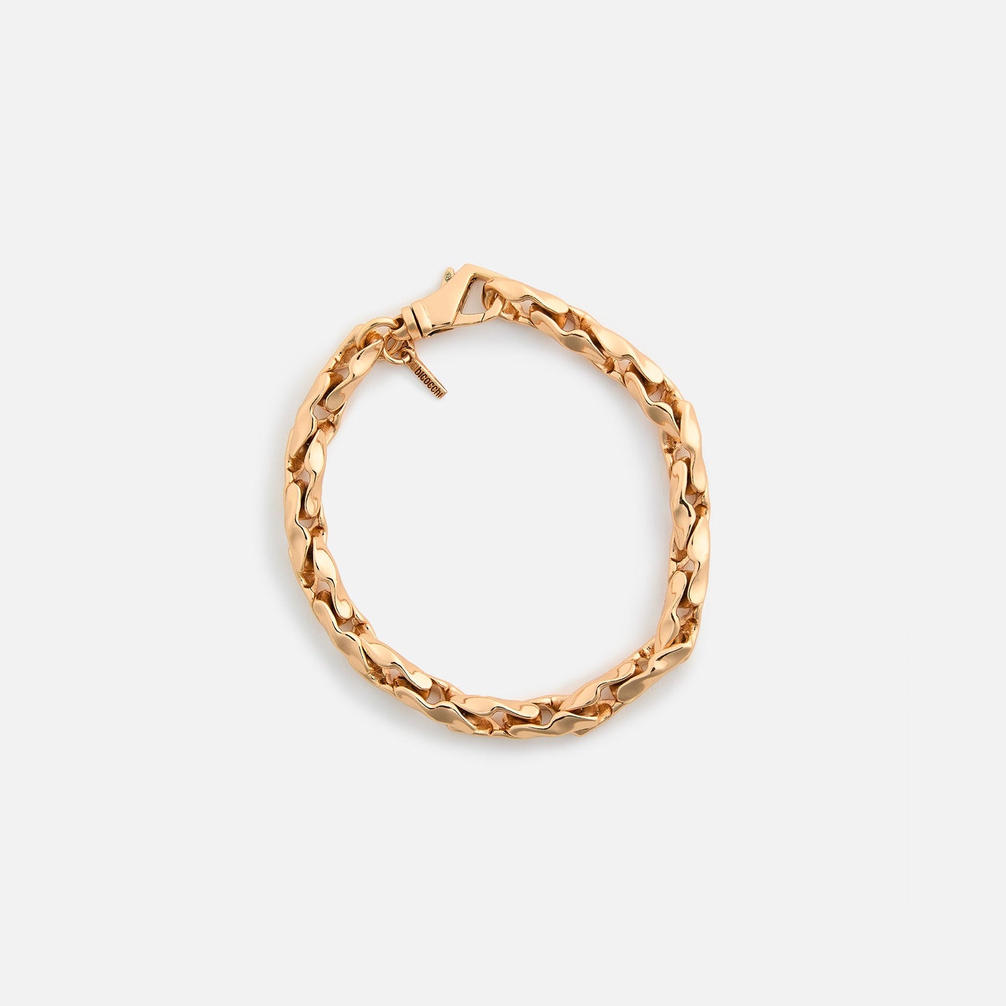 Men Kith Emanuele Bicocchi Gold Hammered Chain Bracelet (Large) - Gold