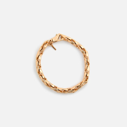 Men Kith Emanuele Bicocchi Gold Hammered Chain Bracelet (Large) - Gold