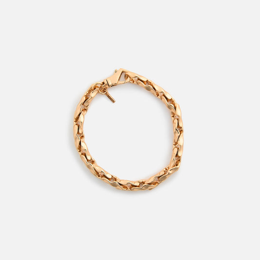 Men Kith Emanuele Bicocchi Gold Hammered Chain Bracelet (Large) - Gold