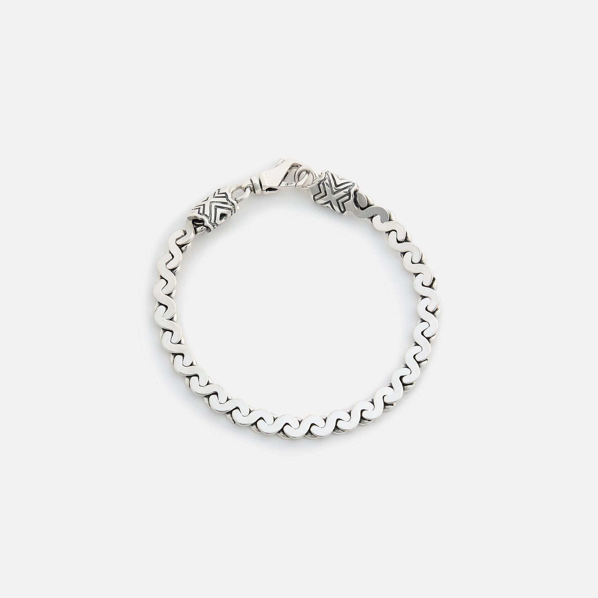 Men Kith Emanuele Bicocchi Infinity Loop S-link Chain Bracelet (Large) - Silver