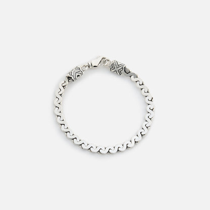 Men Kith Emanuele Bicocchi Infinity Loop S-link Chain Bracelet (Large) - Silver