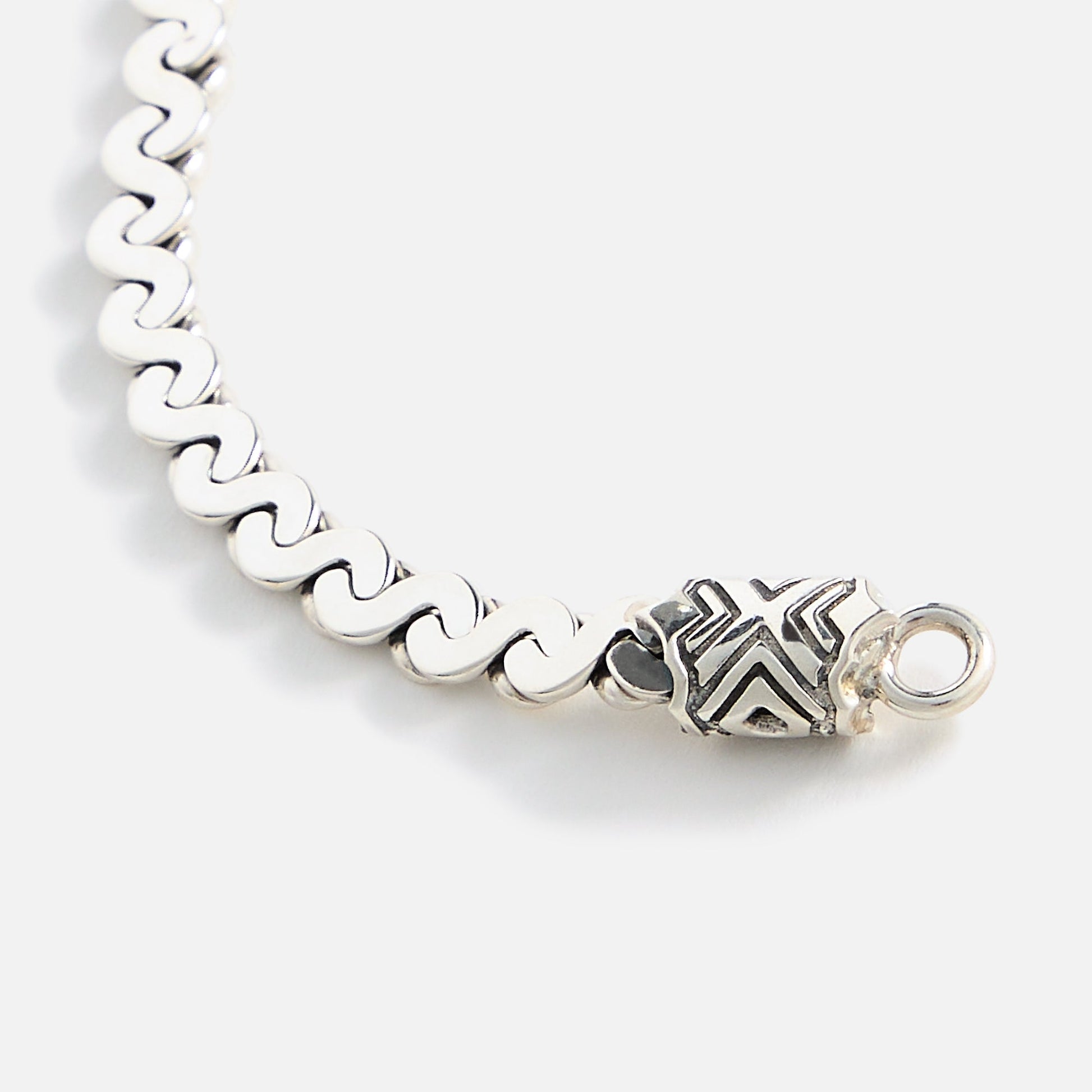 Men Kith Emanuele Bicocchi Infinity Loop S-link Chain Bracelet (Large) - Silver