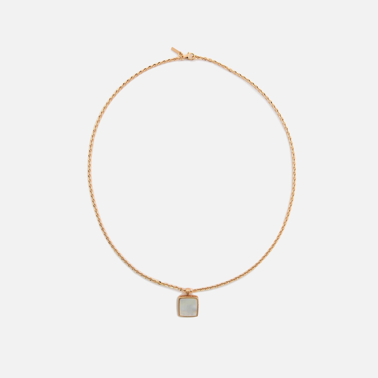 Men Kith Emanuele Bicocchi Gold Square Mother of Pearl Amulet Necklace - Gold
