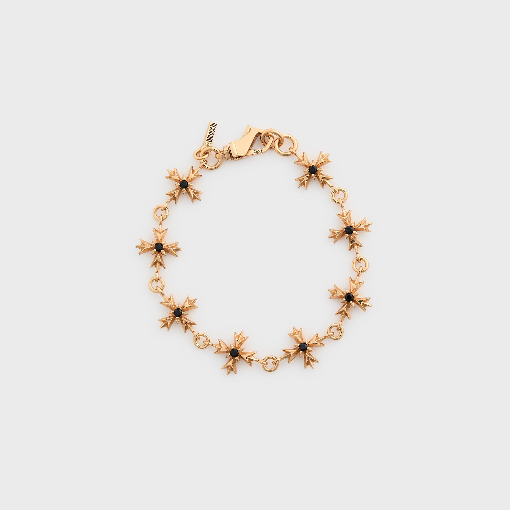 Men Kith Emanuele Bicocchi Gold Black Zirconia Crest Bracelet - Gold