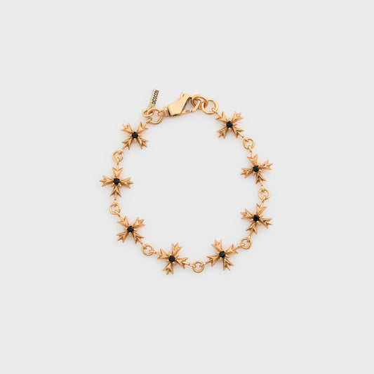 Men Kith Emanuele Bicocchi Gold Black Zirconia Crest Bracelet - Gold