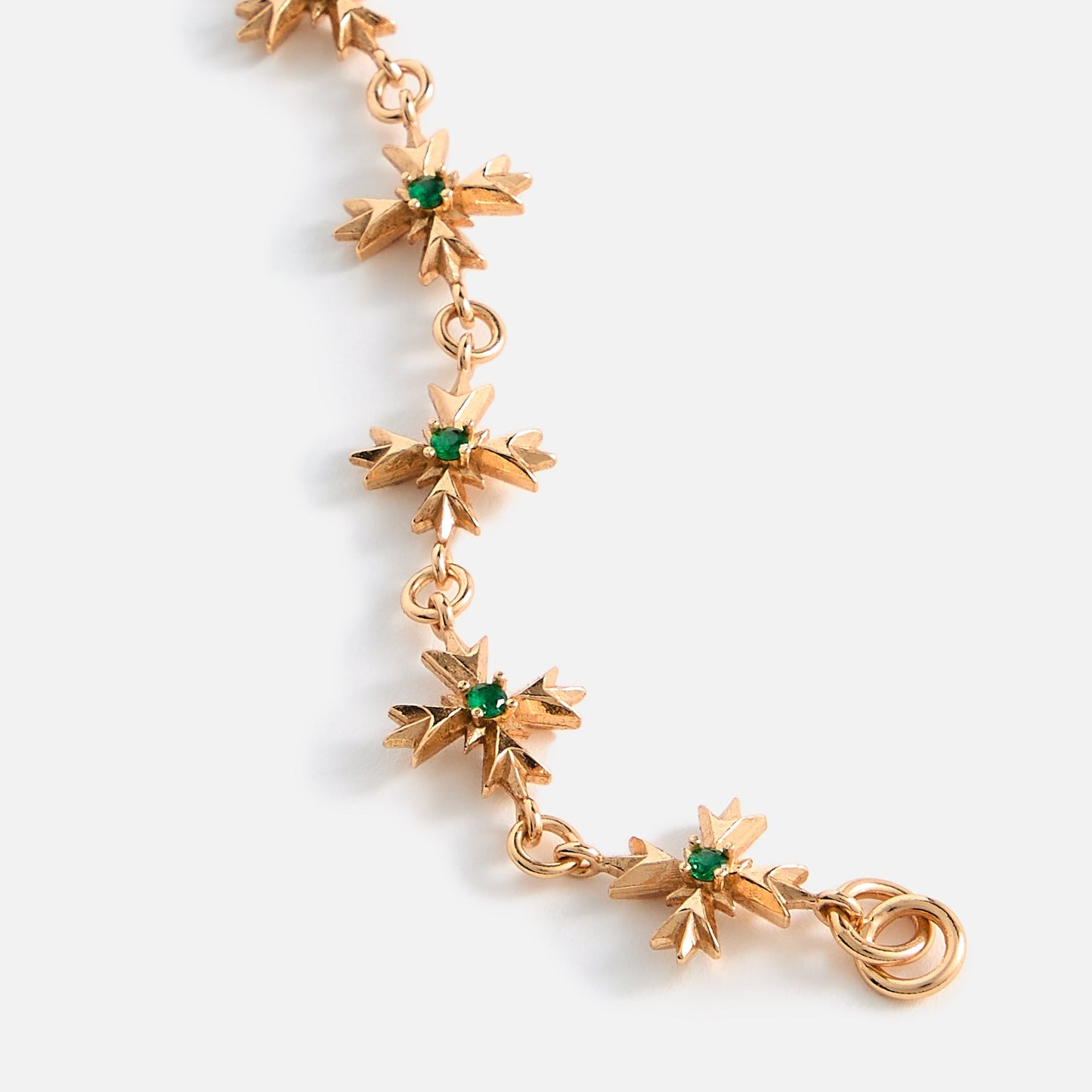 Men Kith Emanuele Bicocchi Green Zirconia Crest Bracelet - Gold