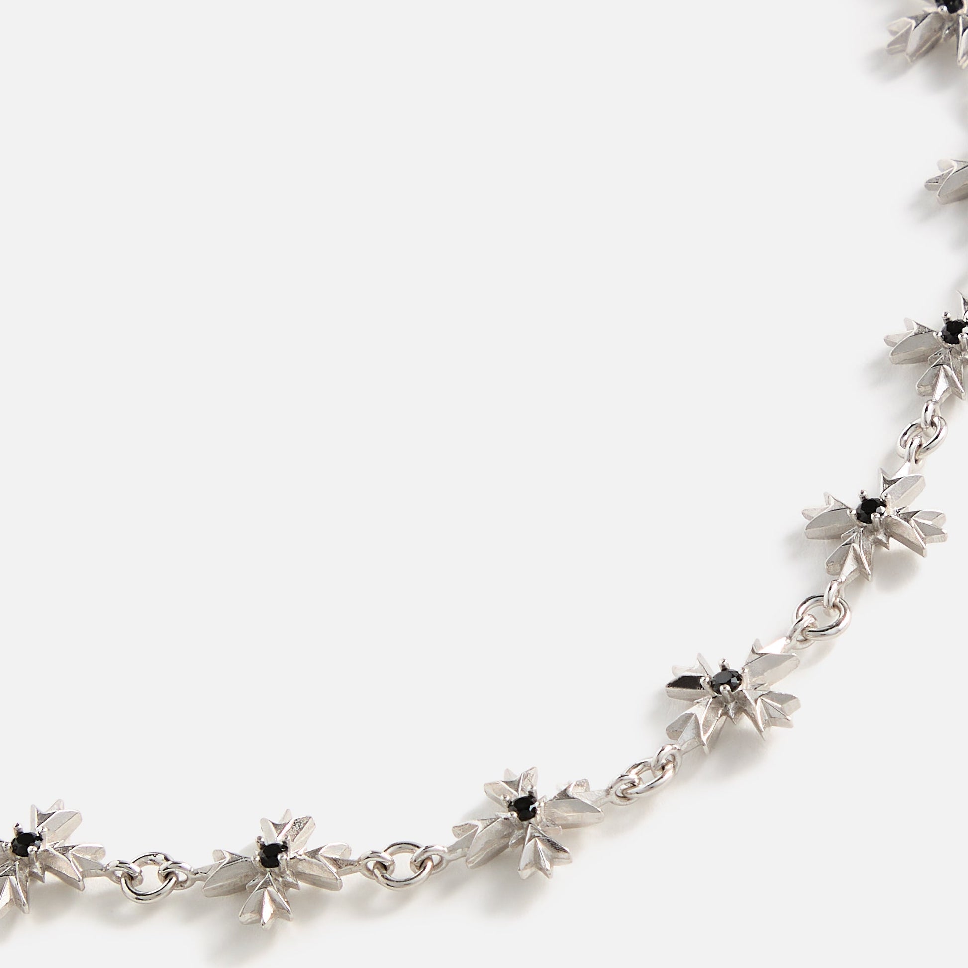 Men Kith Emanuele Bicocchi Black Zirconia Crest Necklace - Silver