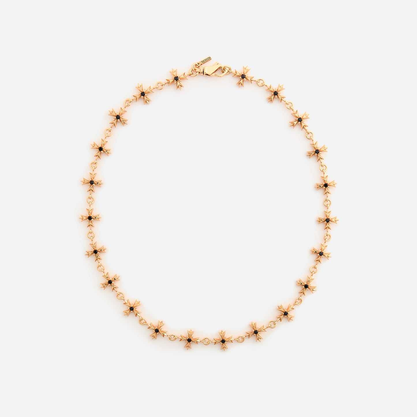Men Kith Emanuele Bicocchi Black Zirconia Crest Necklace - Gold