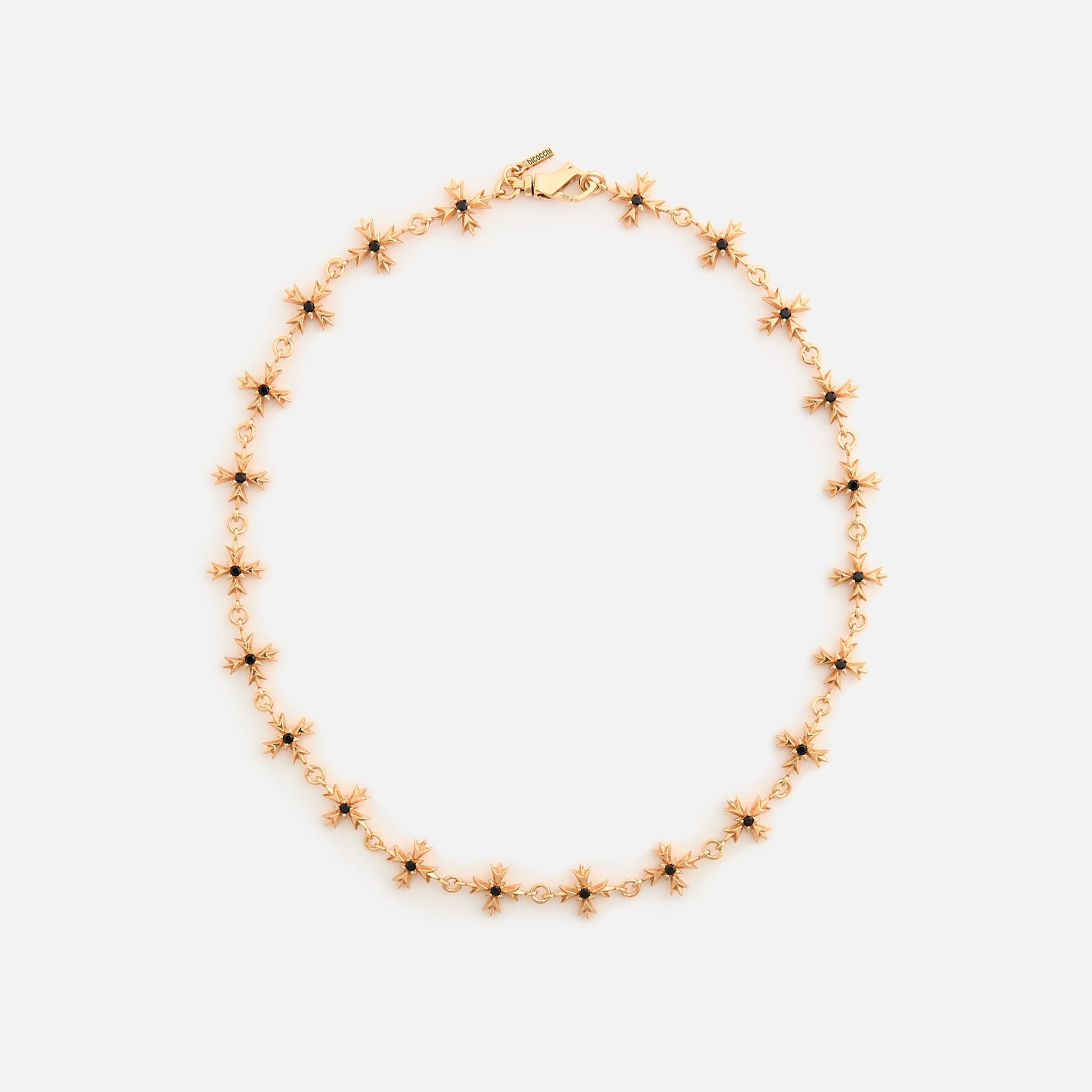 Men Kith Emanuele Bicocchi Black Zirconia Crest Necklace - Gold