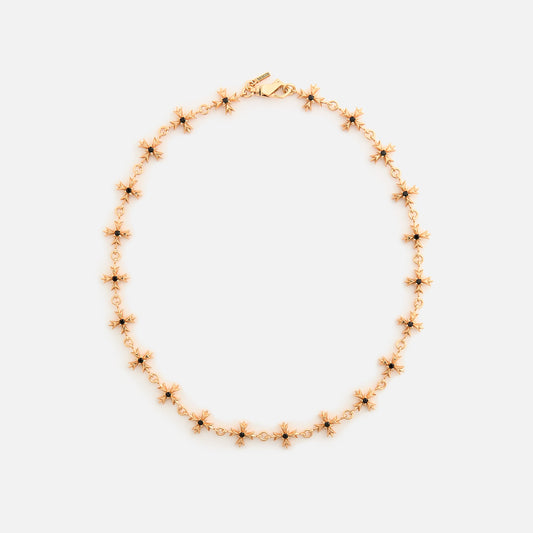 Men Kith Emanuele Bicocchi Black Zirconia Crest Necklace - Gold