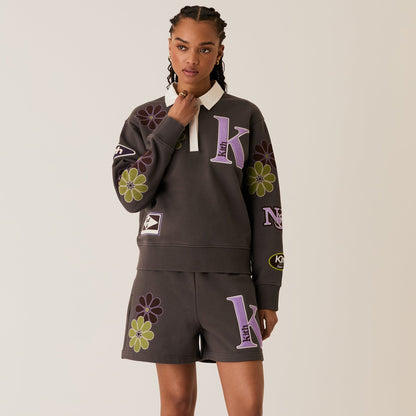Women Kith Kith Women Rayne Floral Sweatshort - Hematite