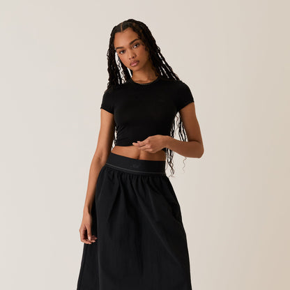 Women Kith Kith Women Mulberry III Cupro Tee - Black