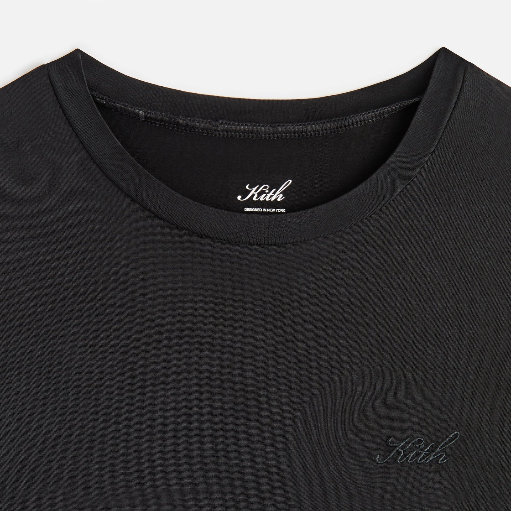 Women Kith Kith Women Mulberry III Cupro Tee - Black