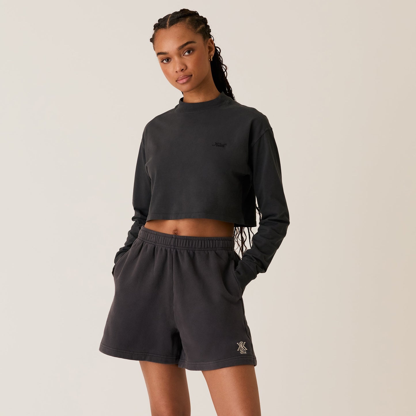 Women Kith Kith Women Jasper Sueded Long Sleeve - Gotham