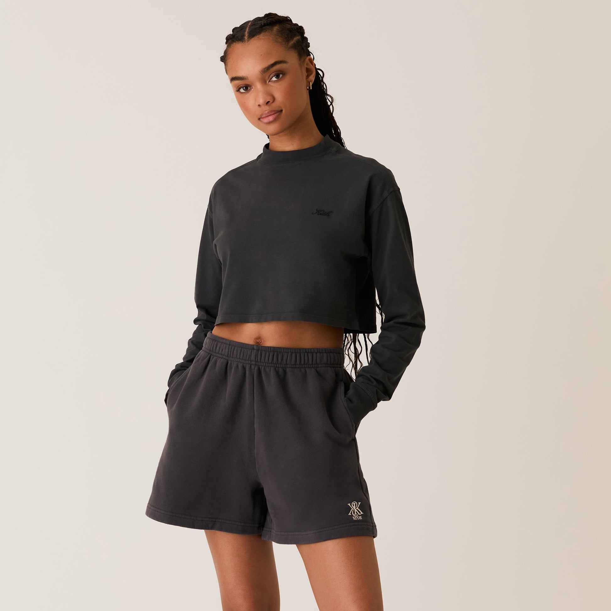 Women Kith Kith Women Jasper Sueded Long Sleeve - Gotham