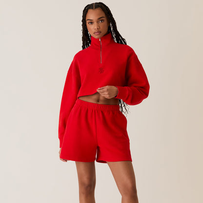 Women Kith Kith Women Rayne Sueded Sweatshort - Cinnabar