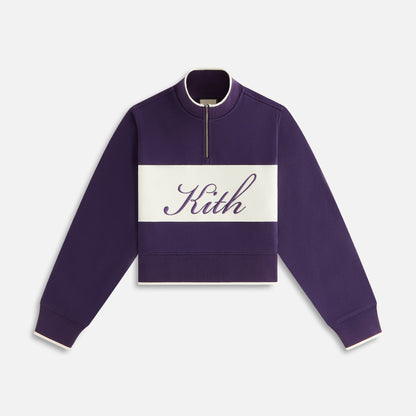 Women Kith Kith Women Hunter II Script Quarter Zip - Nightshade