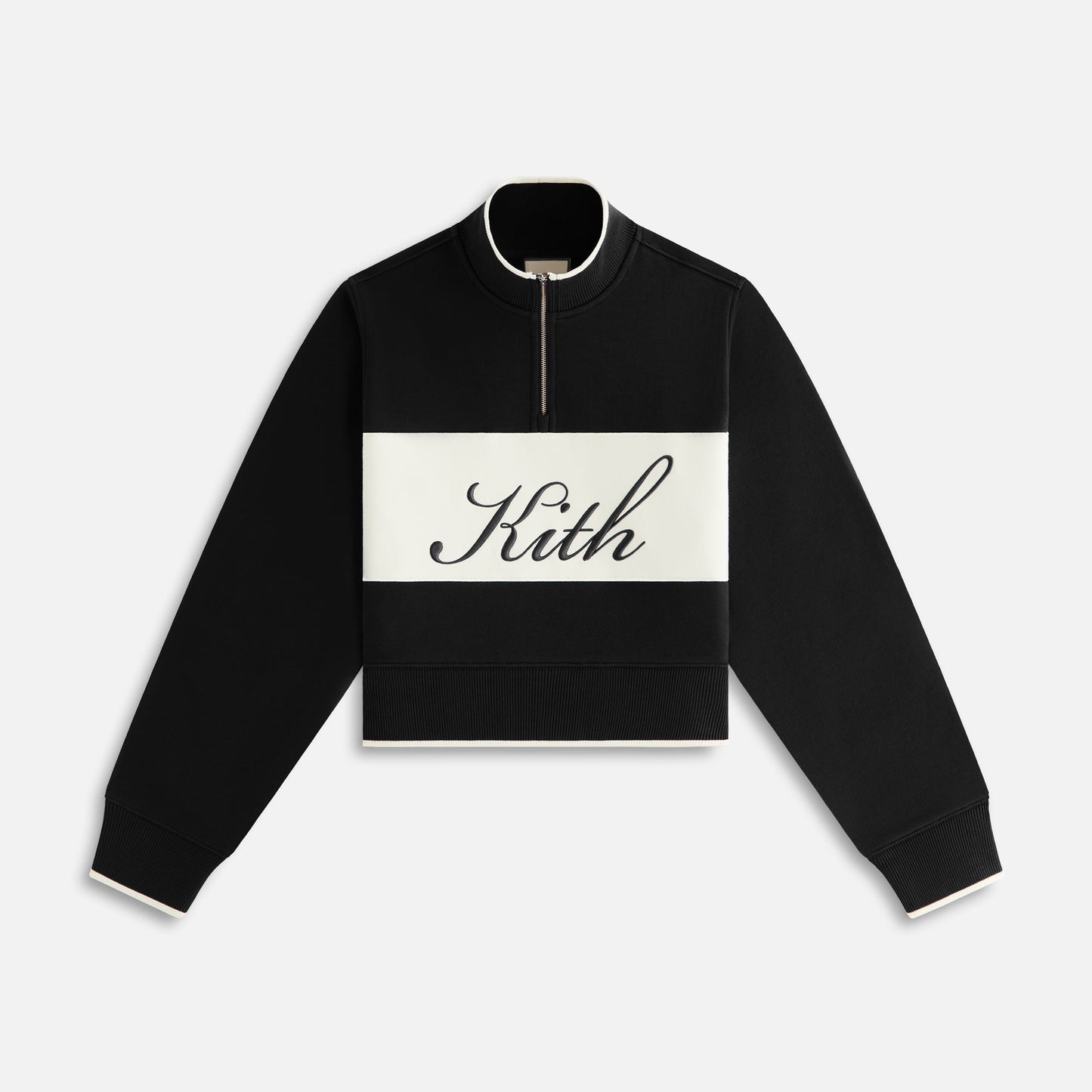Women Kith Kith Women Hunter II Script Quarter Zip - Black