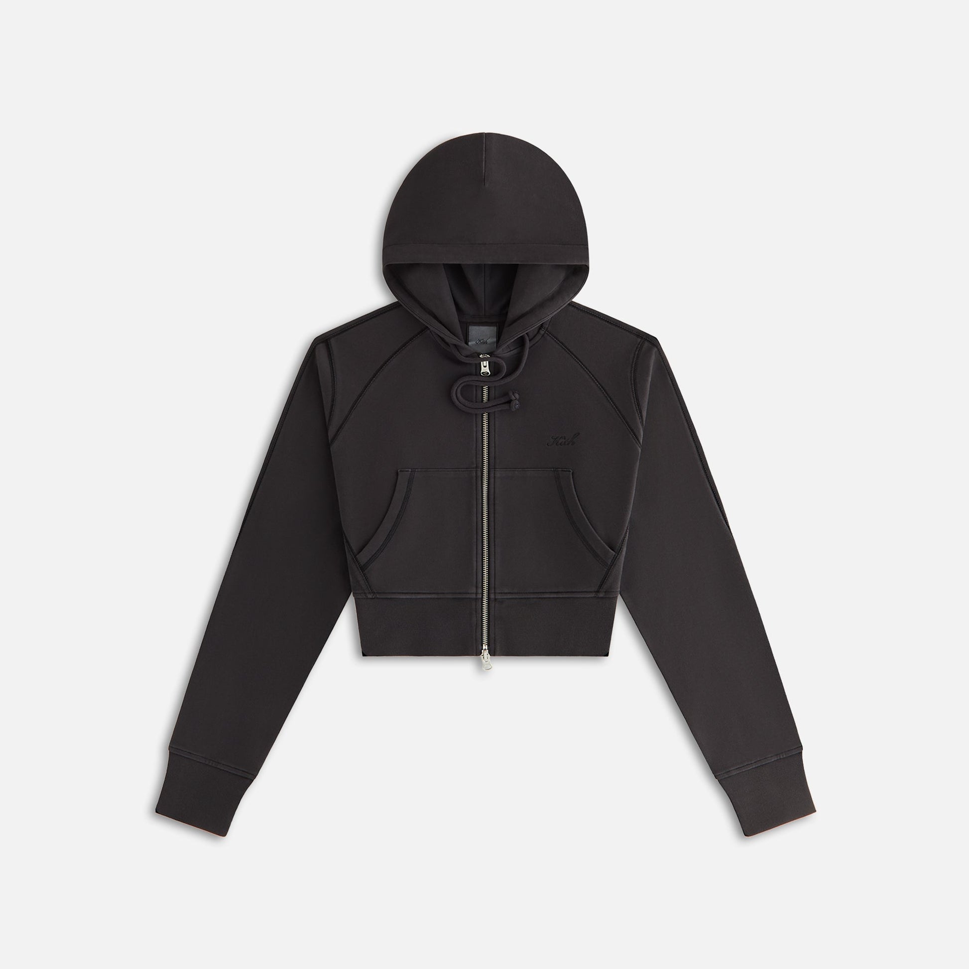 Women Kith Kith Women Davin Cropped Hoodie - Black